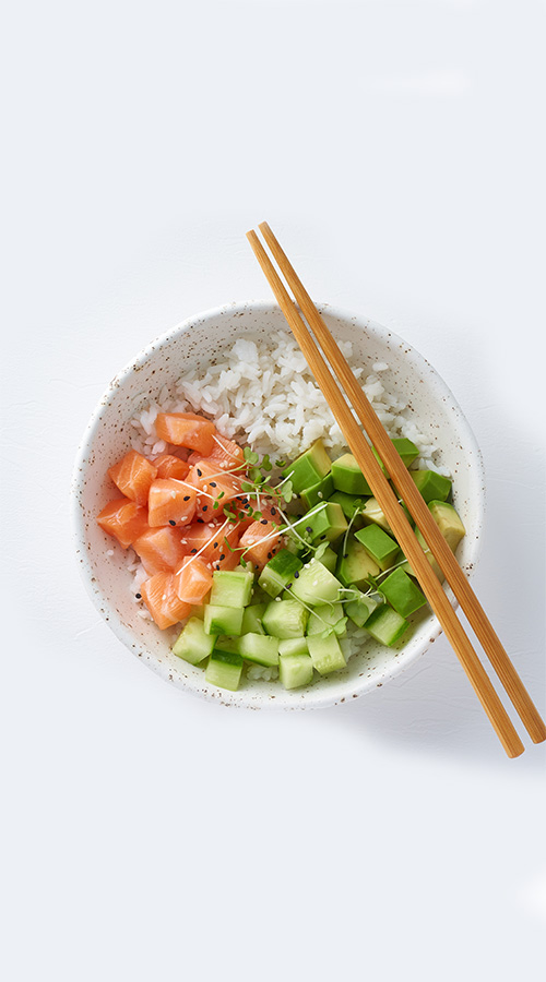 sushi japonés de pulpo bebé