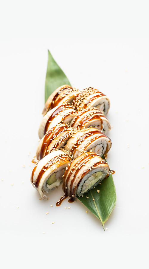 sashimi japonés de gambas